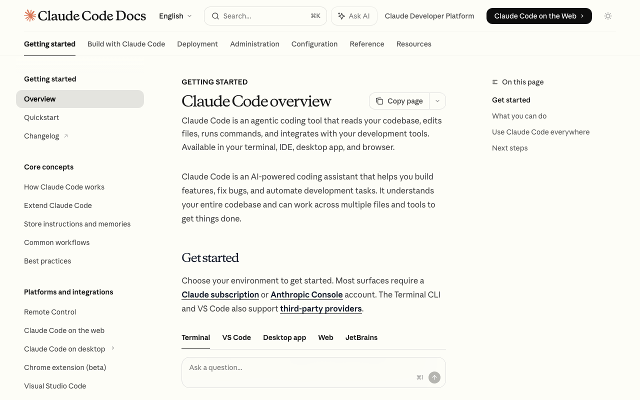 Claude Code AI coding assistant screenshot