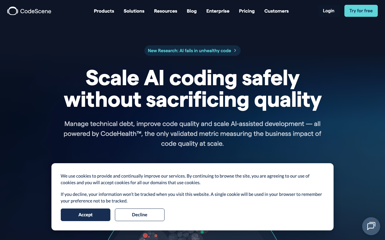 CodeScene code quality platform screenshot