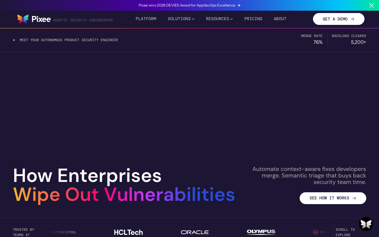 Pixee code quality platform screenshot