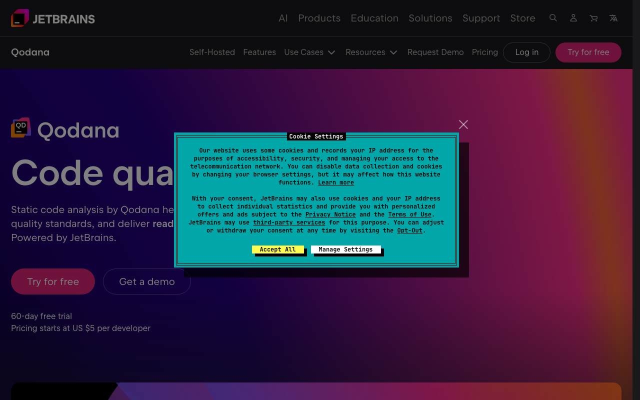 JetBrains Qodana code quality platform screenshot